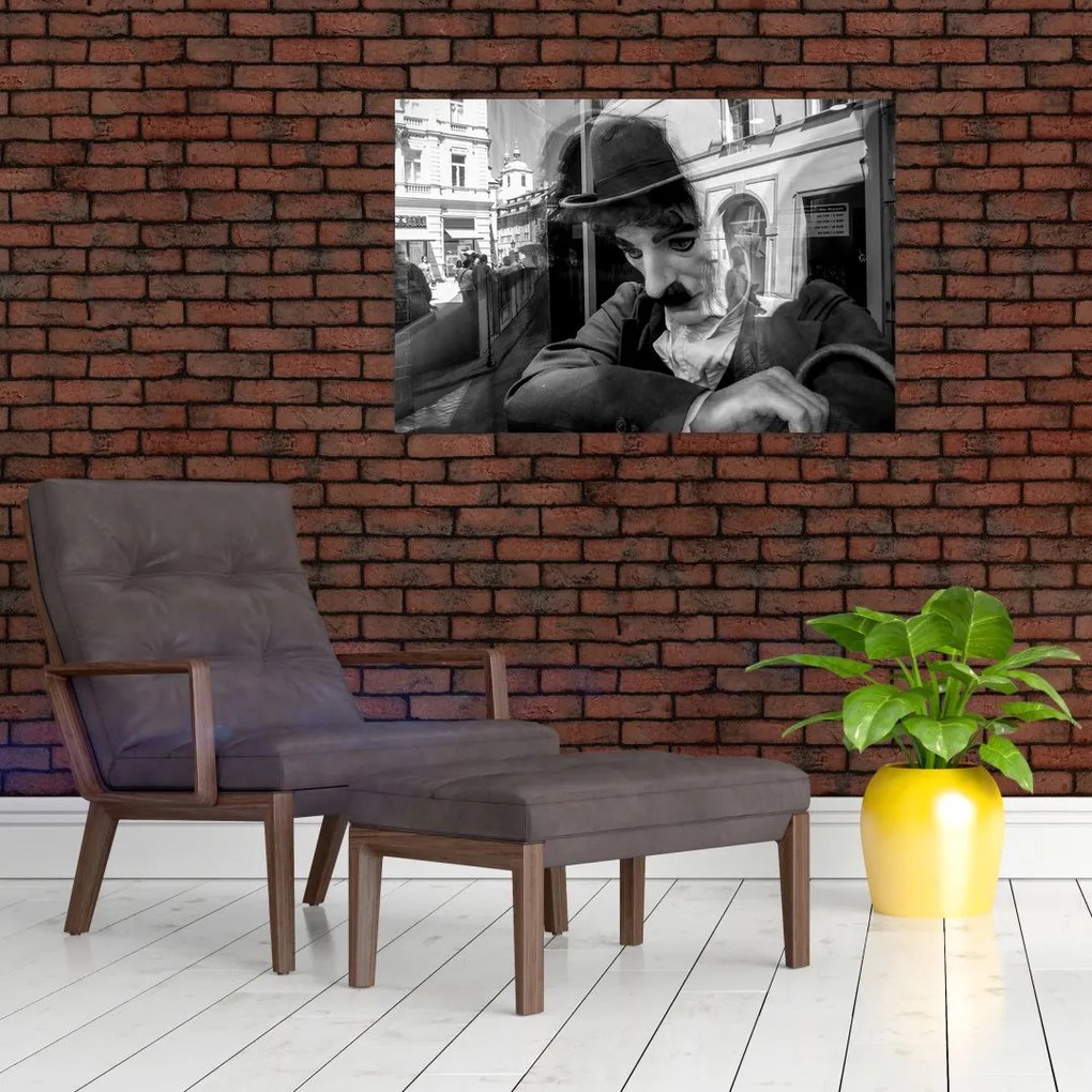 Tablou - Charles Chaplin la Praga (90x60 cm)