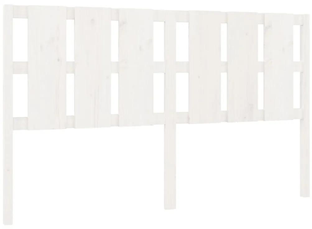 818001 vidaXL Tăblie de pat, alb, 165,5x4x100 cm, lemn masiv de pin