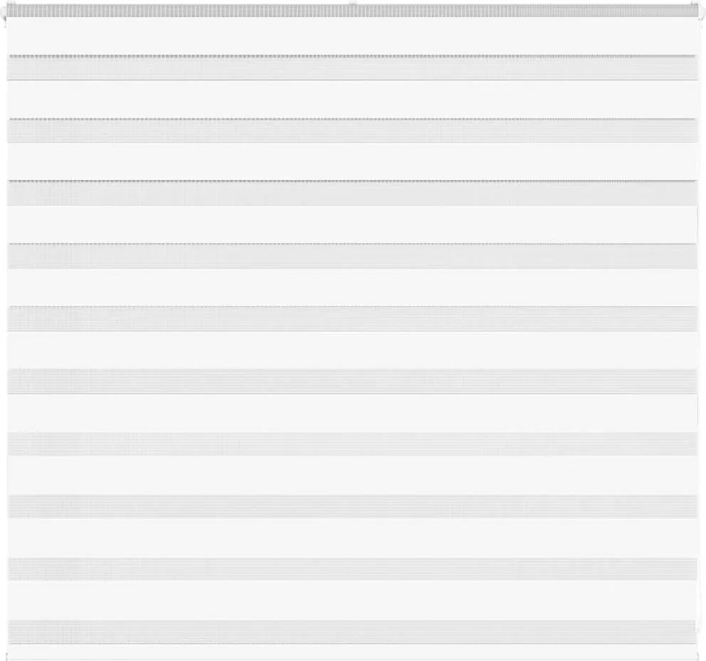 vidaXL Jaluzea tip zebra alb lățime țesătură 160,9 cm poliester