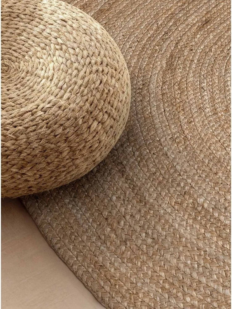 Covor în culoare naturală închisă reversibil/țesut manual din iută 160x230 cm Braided – Hanse Home