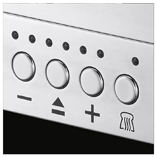 Russell Hobbs Elegance Toaster 23380-56, 1420W, 2 fileuri, 6 grade, Lift & Look, Inox/negrit