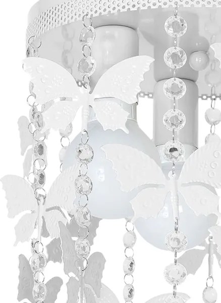 Plafoniera copii ELZA butterflies 3xE27/60W/230V alb