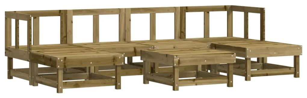 3186360 vidaXL Set mobilier de grădină, 7 piese, lemn de pin tratat