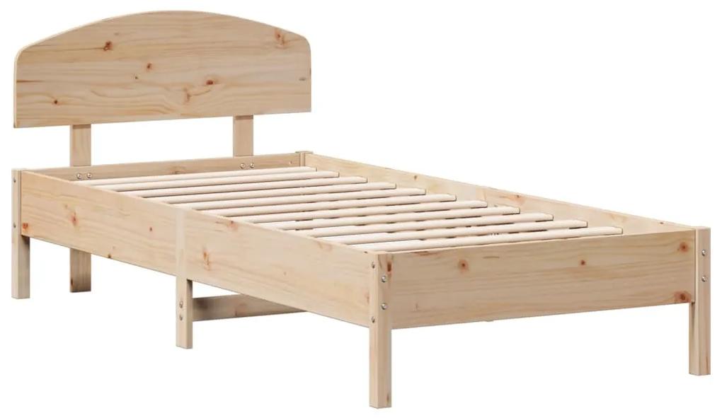 3207217 vidaXL Cadru de pat cu tăblie, 100x200 cm, lemn masiv de pin