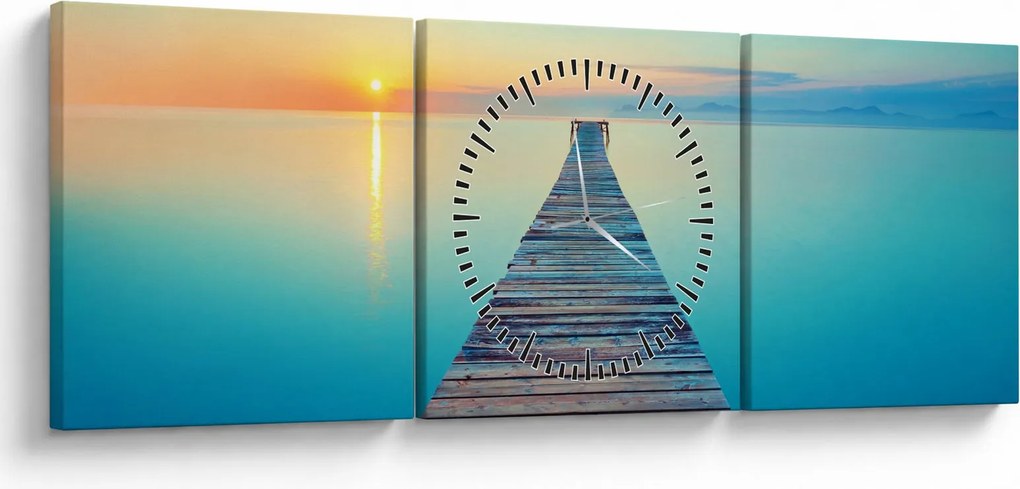 Tablou - Dig spre infinit (cu ceas) (90x30 cm)