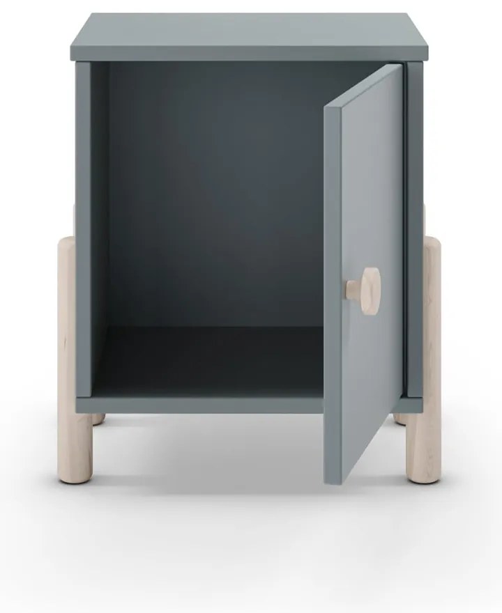 Noptieră de copii verde prăfuit din lemn de pin Enola – Marckeric