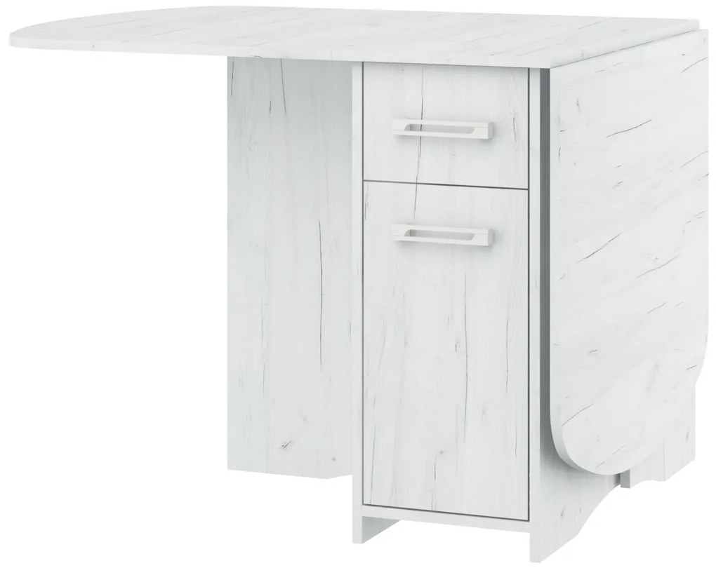 Masă de sufragerie extensibilă Elston X (craft alb) (pentru 4 până la 6 persoane). 1051404