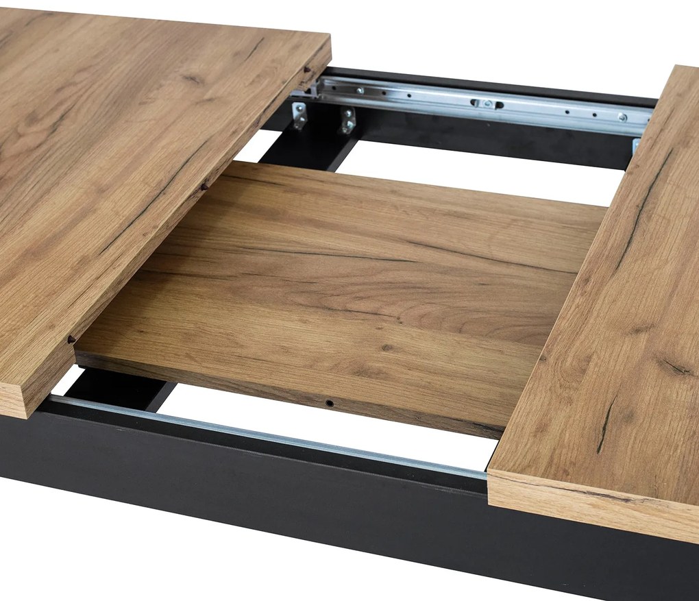 JAKS Masă extensibilă Skubi 120-160 cm stejar Craft