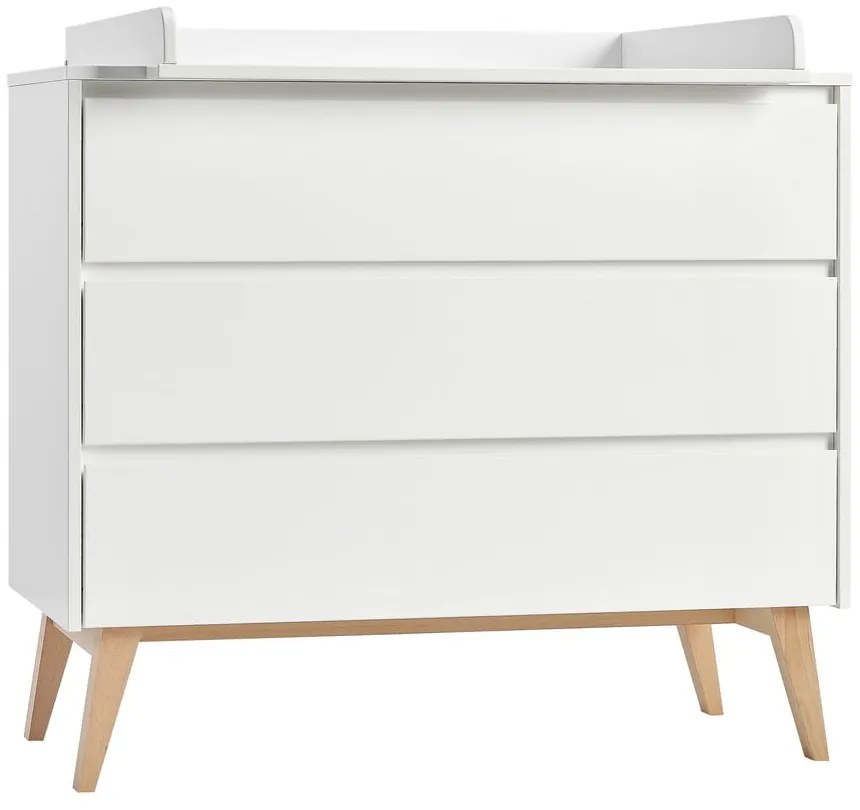 Comodă pentru copii Pinio Swing, 100 x 92 cm, alb