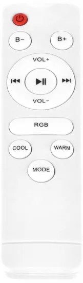 Plafonieră LED RGBW reglabilă cu boxă, LED/60W/230V, albă + telecomandă