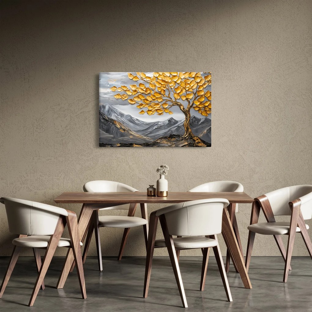 Tablou – Arbore cu frunze aurii (90x60 cm)