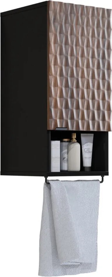 Dulap lemn masiv baie Enzaro, 81 × 33 × 35 cm