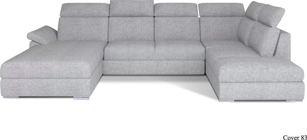 Colțar lemn masiv Formă U Extensibil Erik 336x211cm Personalizabil - Mat Velvet 75, Stânga