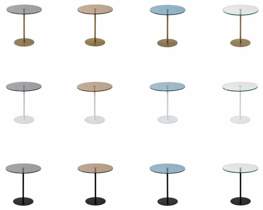 Masuta Auxiliara, Sticla Temperata / Metal, Chill-Out, Auriu / Bronz