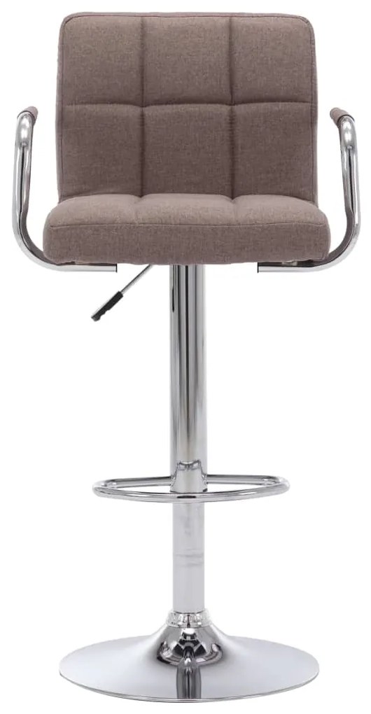 283418 vidaXL 283418  Bar Stool Taupe Fabric