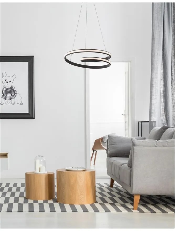 Lustra suspendata LED design modern Malvi, negru NVL-9357042