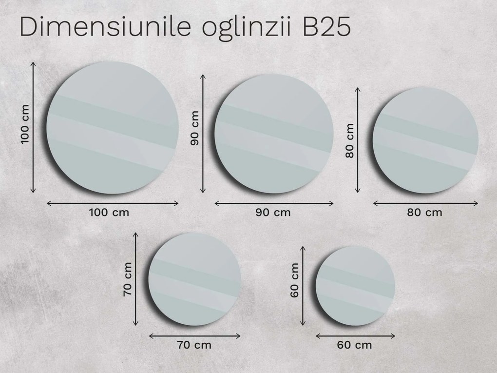 Oglindă Base B25 60×60