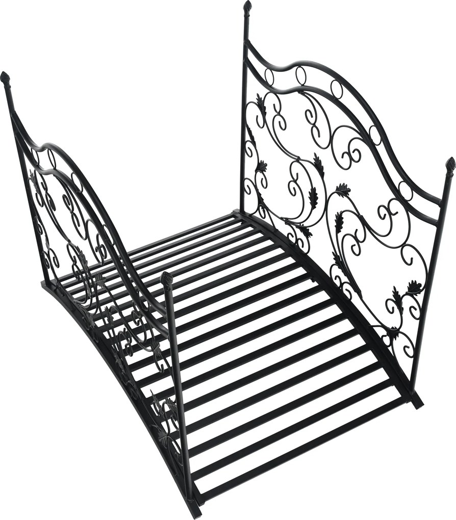 Pod decorativ de grădină, metal negru, RENAL