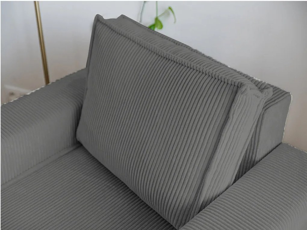 Fotoliu cu taburet SMART SET, gri inchis