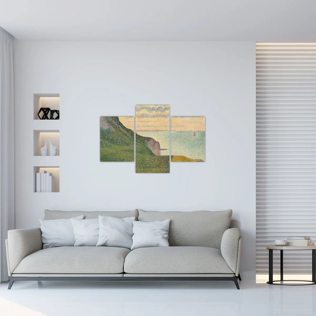 Tablou - Georges Seurat, Seascape at Port-en-Bessin, Normandy, reproducere (90x60 cm)