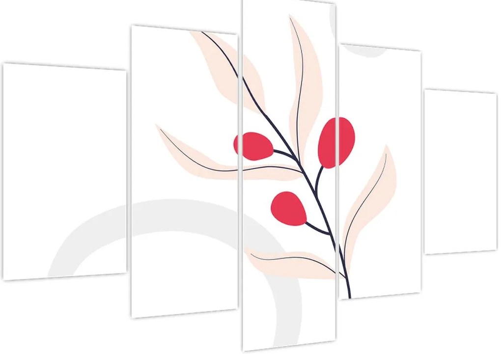 Tablou - Abstracție florală roz N⁰3 (150x105 cm)