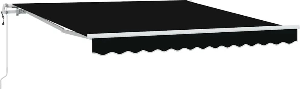 vidaXL Cort electric retractabil Negru 350 x 250 cm