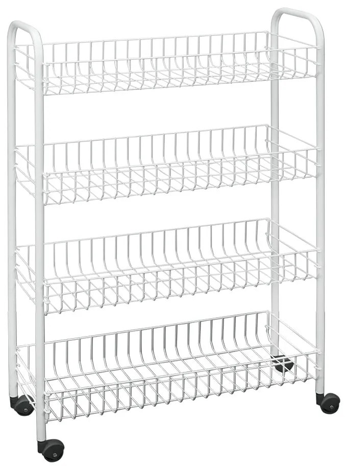 Stand de baie mobil cu patru niveluri Metaltex Laundry, 23 x 84 cm