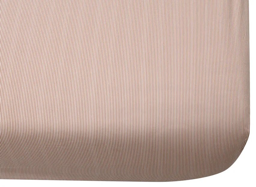 Cearsaf de pat din bumbac cu elastic Culoare maro, LINE 90 x 200 cm