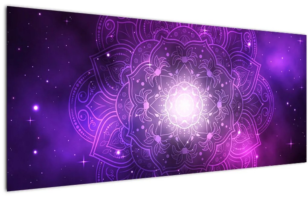 Tablou abstracției violete (120x50 cm)