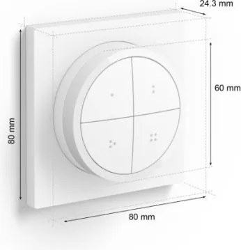 Philips Hue TAP DO cu întrerupător, 1xCR2032, alb