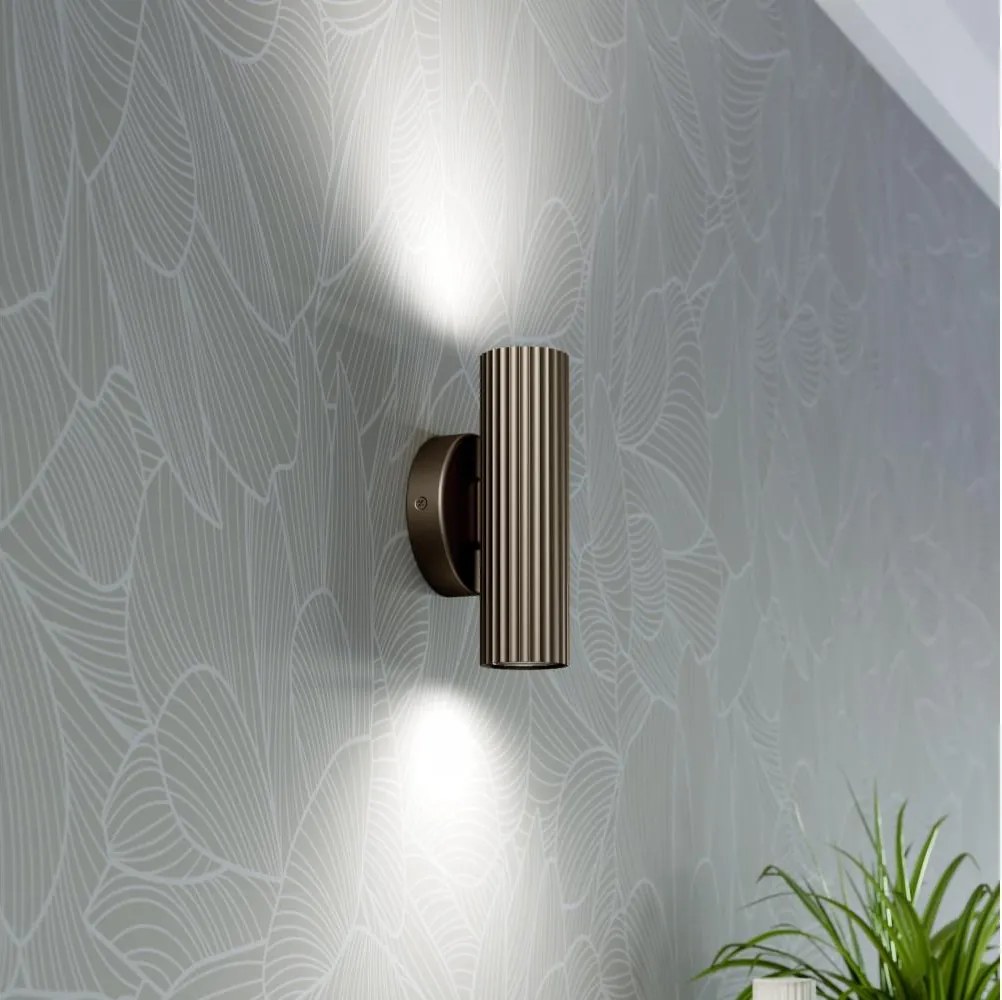 Eglo 902036 - Aplică de perete PORTILLO 2xGU10/5W/230V maro