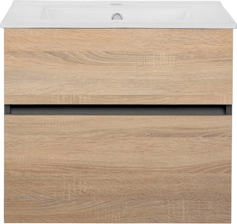 Dulap fără chiuvetă în culoare naturală suspendat cu aspect de lemn de stejar 60x52 cm Wisla – Støraa