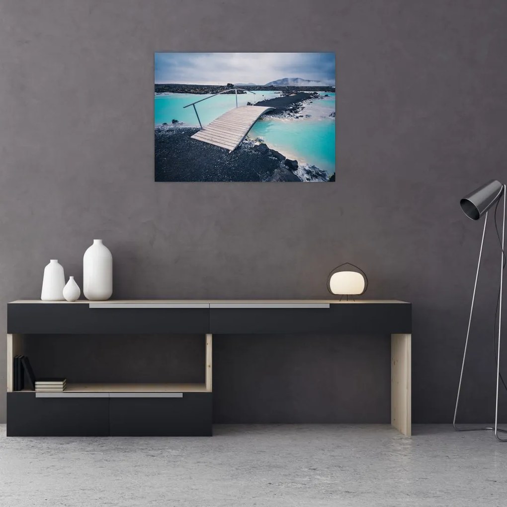 Tablou cu pod din lemn (70x50 cm)