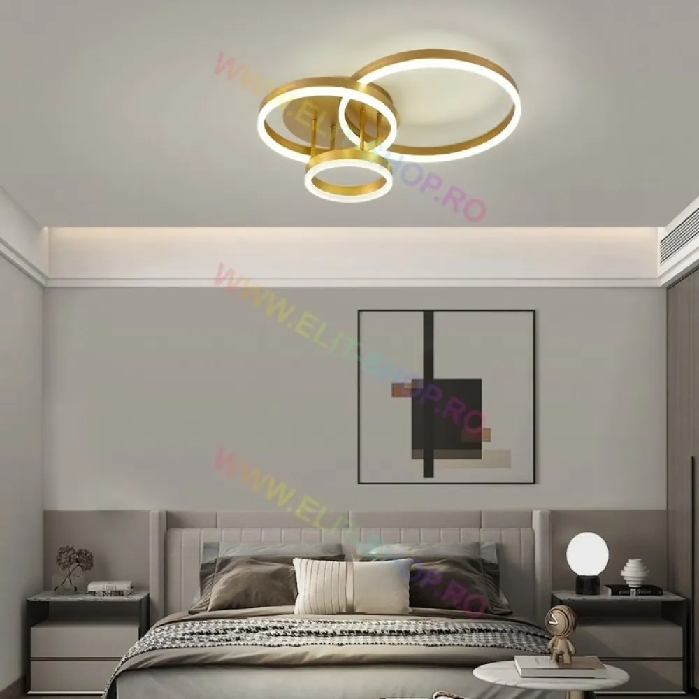 Lustra LED Cu Telecomanda, Elit's Esn1709-GD