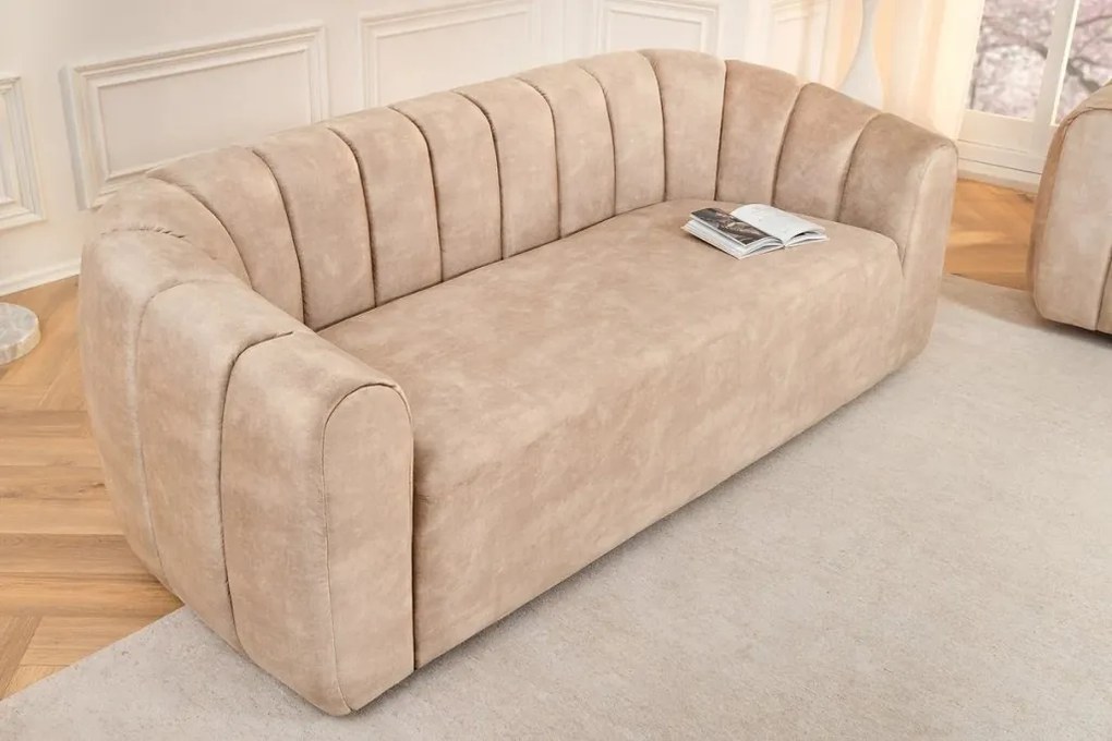 Canapea 3 locuri, Catifea Bej, Babylon A-44511 VC