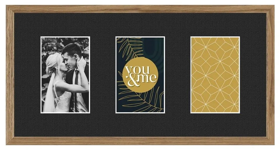 Ramă foto 25x48 cm Kyoto Black – Styler