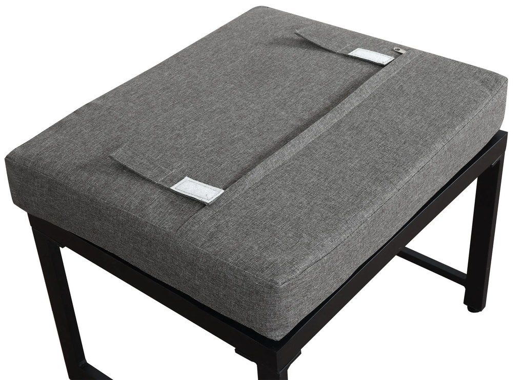 Set de mobilier de grădină din 5 piese, Negru+Gri | Aosom Romania