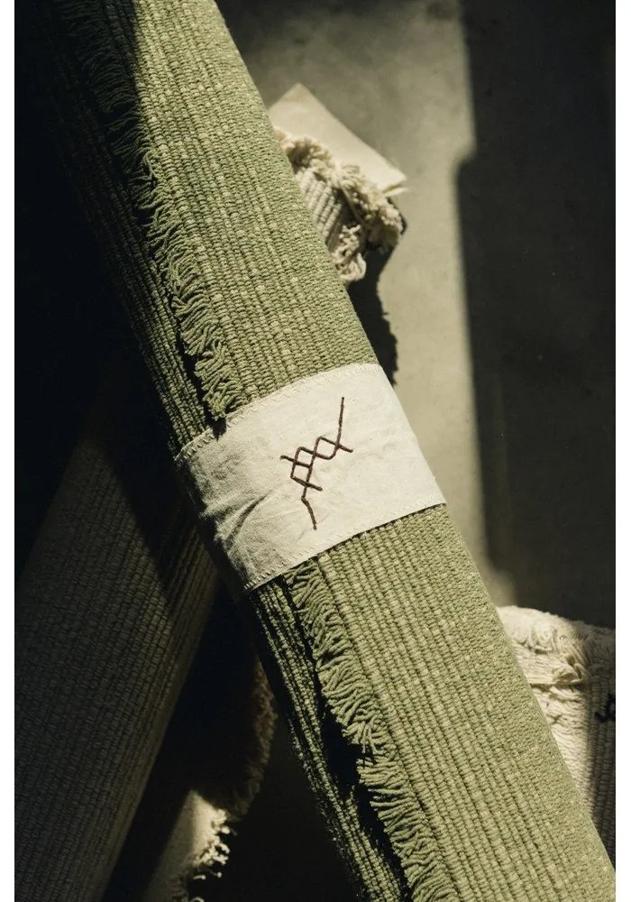 Covor kaki țesut manual din bumbac 200x300 cm Handloom – Lorena Canals