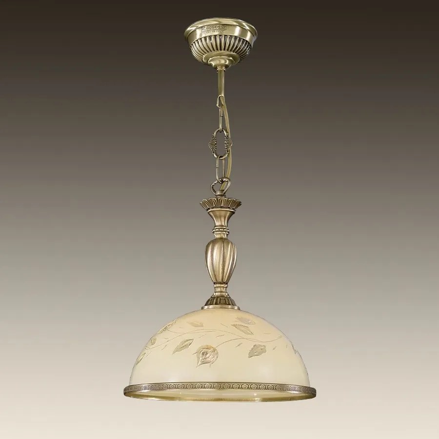 Lustra/Pendul din alama cu sticla decorata design italian D-28cm 6208