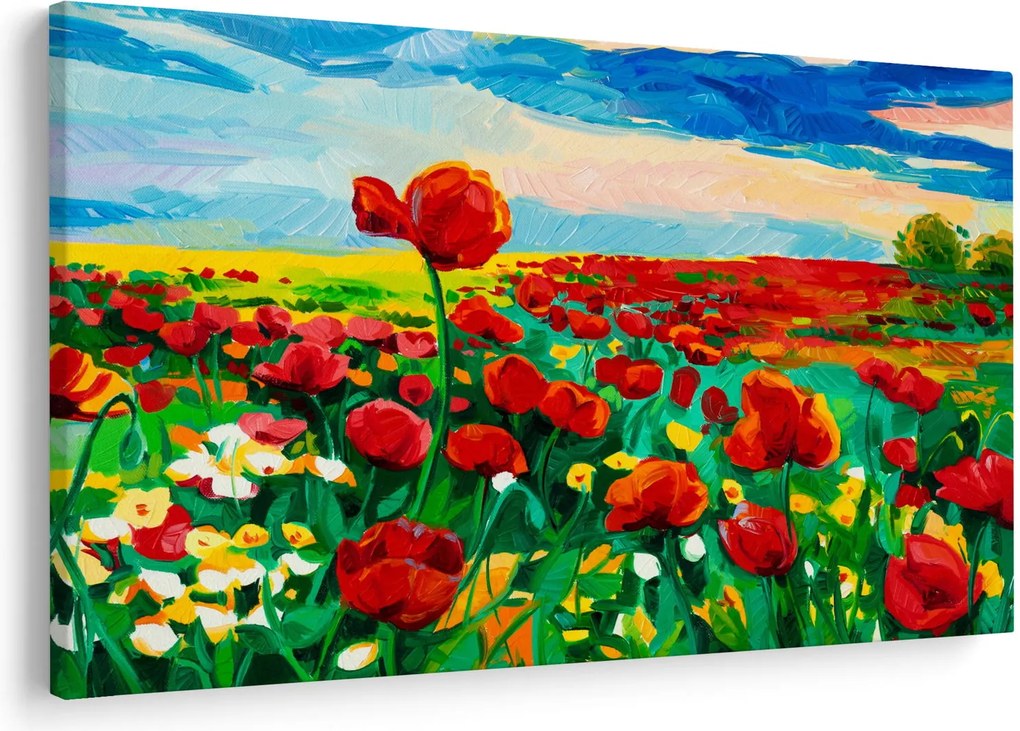 Tablou - Câmp cu maci (90x60 cm)