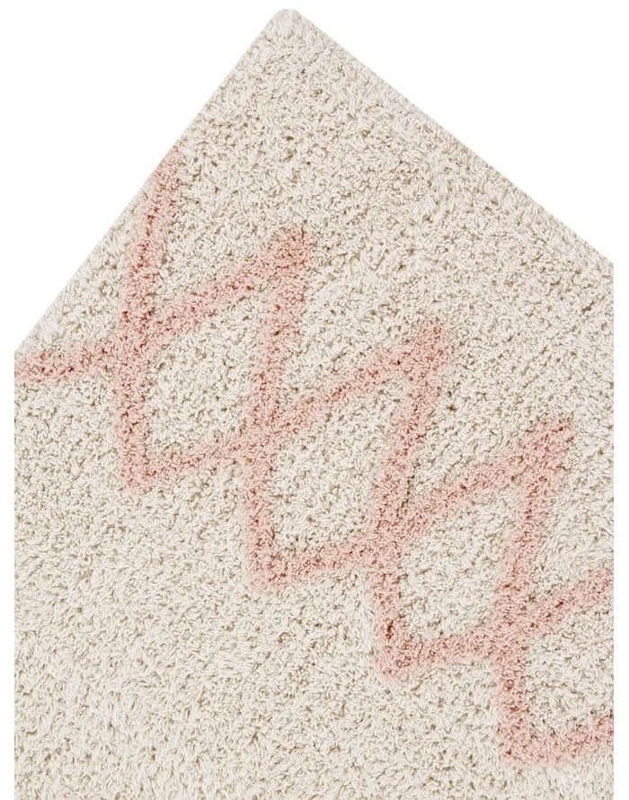 Covor roz/crem lavabil/țesut manual din bumbac 120x160 cm Atlas Natural – Lorena Canals
