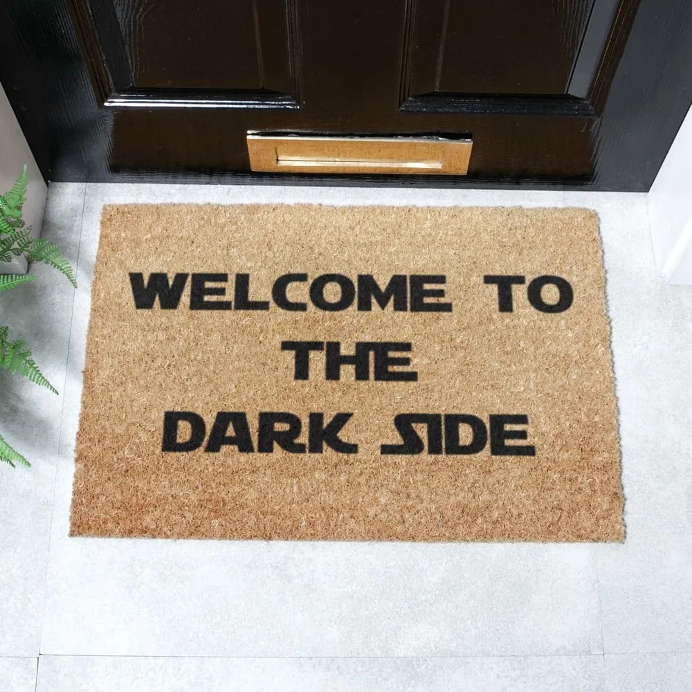 Covoraș de intrare din fibre de nucă de cocos 40x60 cm Welcome to the Darkside – Artsy Doormats