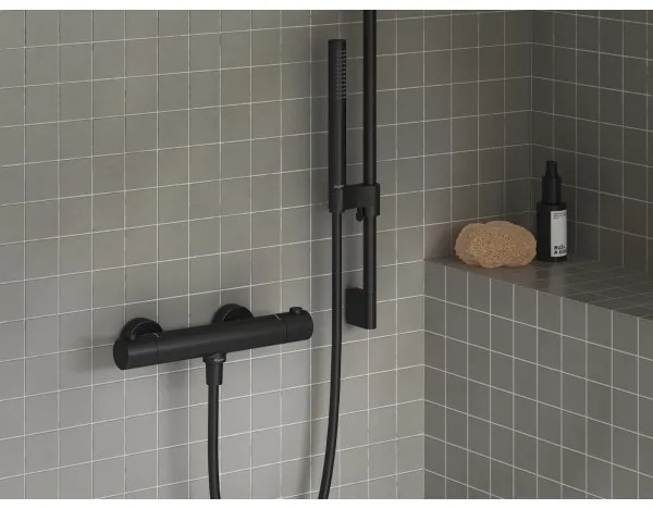 Ravak X070188 - Baterie termostatică pentru duș PURI, neagră