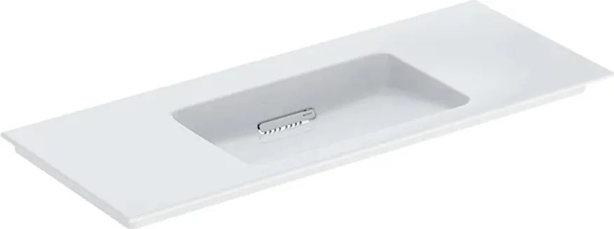 Lavoar pe mobilier Geberit One Slim 120 cm alb cu scurgere speciala