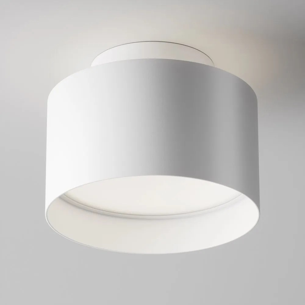 Plafoniera LED design tehnic Planet alb 12cm, 4000K