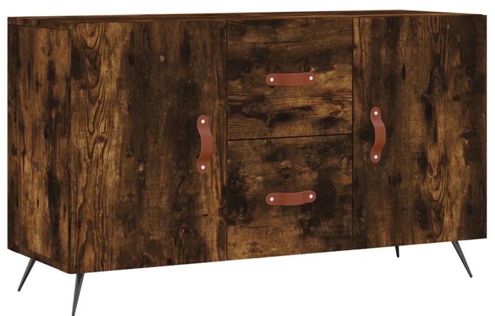 828145 vidaXL Servantă, stejar fumuriu, 100x36x60 cm, lemn compozit