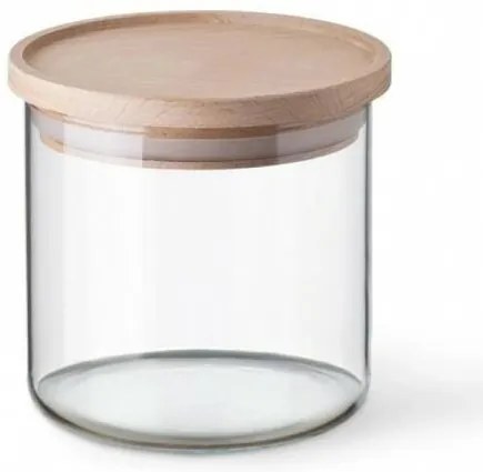 Simax 5162 borcan din sticlă cu capac din lemn,0,5 l