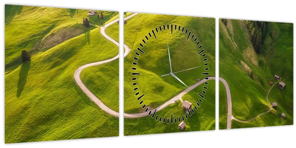 Tablou - Platoul Meadow (cu ceas) (90x30 cm)