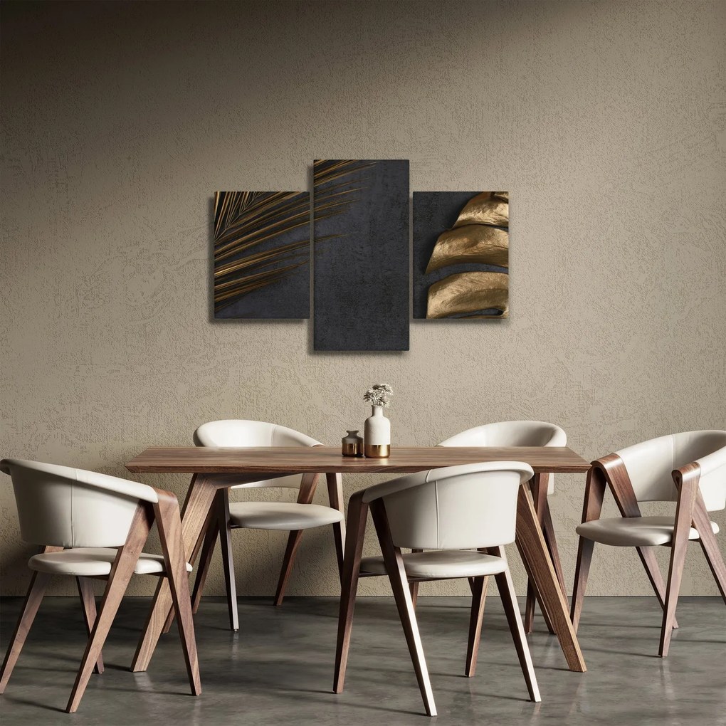 Tablou cu frunze aurii (90x60 cm)