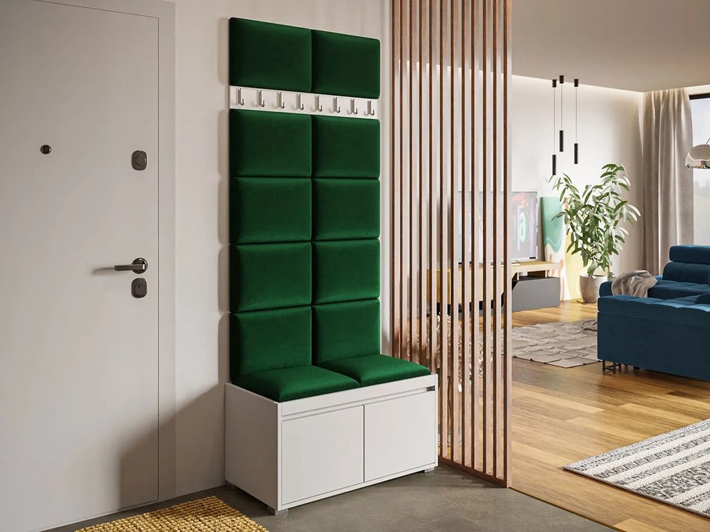 Mobilier pentru hol Kendora 80 (cu 12 buc panouri tapițate Pazara 40x30) (manila 35). 1054005